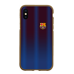 Чехол для iPhone XS Max матовый FC Barcelona Gradient