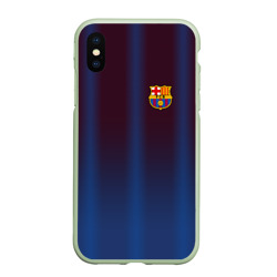 Чехол для iPhone XS Max матовый FC Barcelona Gradient