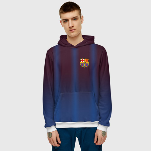 Мужская толстовка 3D FC Barcelona Gradient - фото 3