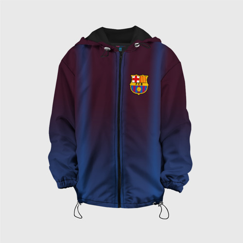 Детская куртка 3D FC Barcelona Gradient, цвет черный