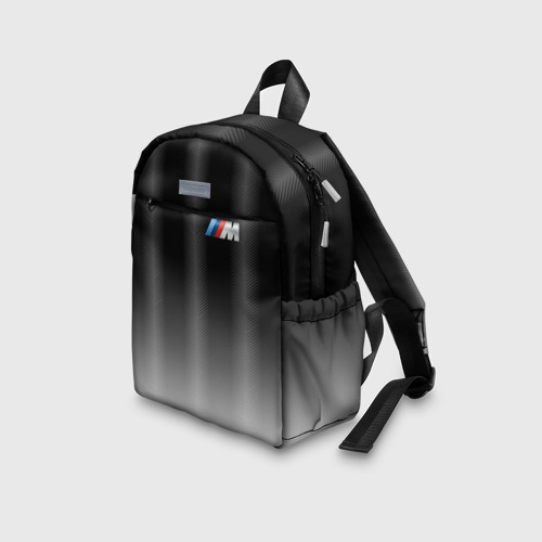 Детский рюкзак 3D с принтом BMW 2018 Black Gradient, вид сбоку #3