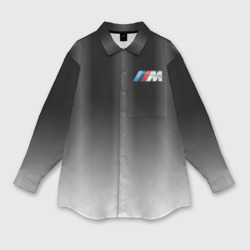 Мужская рубашка oversize 3D BMW 2018 Black Gradient