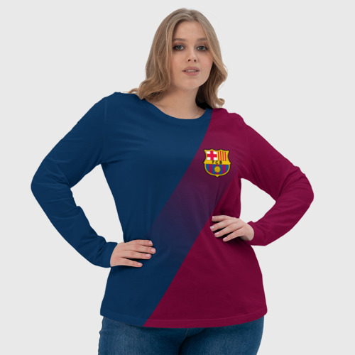 Женский лонгслив 3D FC Barcelona Barca ФК Барселона, цвет 3D печать - фото 6