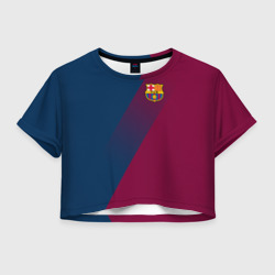 Женская футболка Crop-top 3D FC Barcelona Barca ФК Барселона