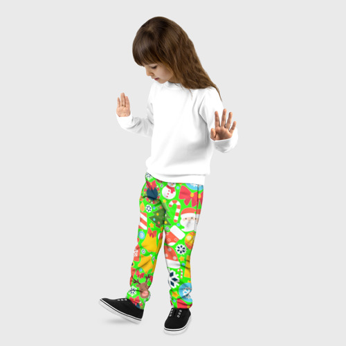 Детские брюки 3D Новогодняя текстура - фото 3