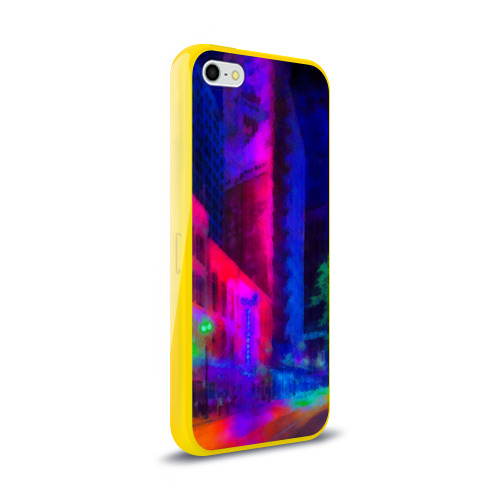 Чехол для iPhone 5/5S глянцевый Neon city Фото 01 Чехол для iPhone 5/5S глянцевый Neon city Фото 01