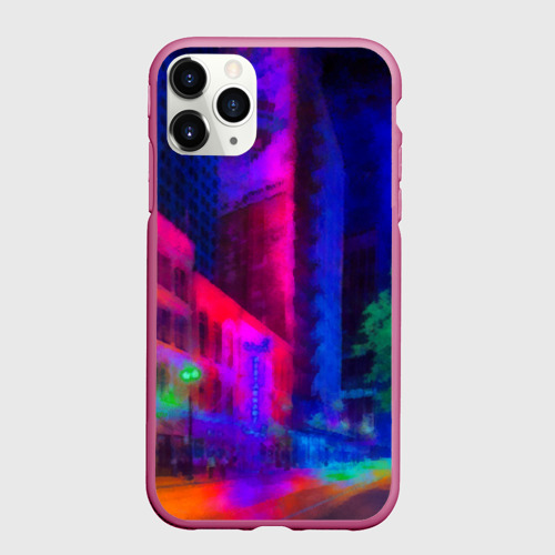 Чехол для iPhone 11 Pro матовый Neon city Фото 01 Чехол для iPhone 11 Pro матовый Neon city Фото 01