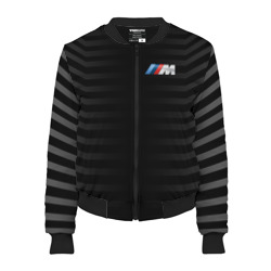 Женский бомбер 3D BmW m black & grey