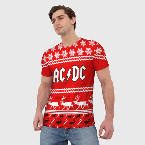 Мужская футболка 3D Праздничный AC/DC, цвет 3D печать - фото 3