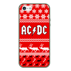 Чехол для iPhone 5/5S матовый Праздничный AC/DC