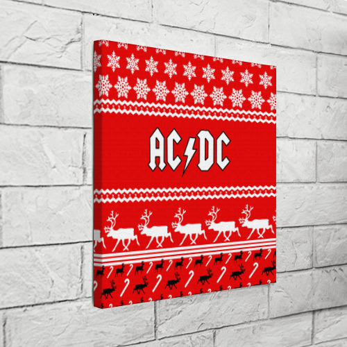 Холст квадратный Праздничный AC/DC, цвет 3D печать - фото 3