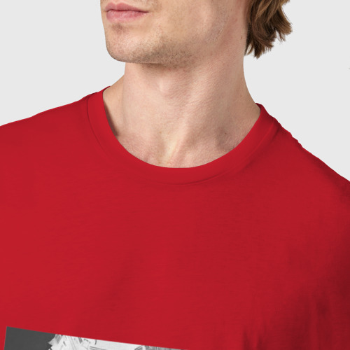 Мужская футболка хлопок Питерянин, цвет красный - фото 6