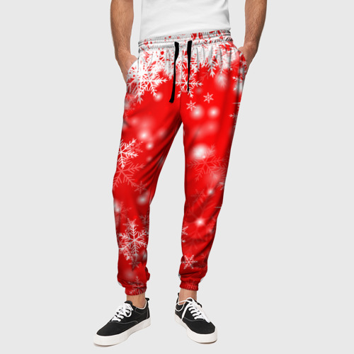 Мужские брюки 3D Новогоднее чудо 1, цвет 3D печать - фото 4