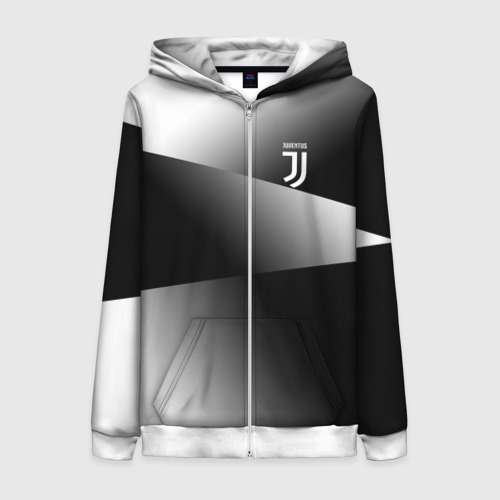 Женская толстовка 3D на молнии Juventus 2018 Original #9, цвет белый