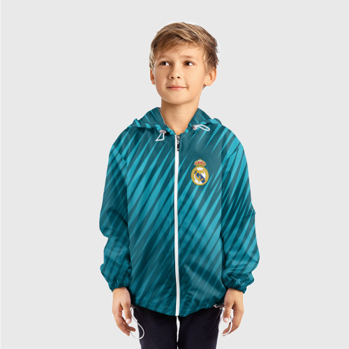 Детская ветровка 3D Real Madrid 2018 Sportwear, цвет белый - фото 3