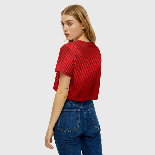 Женская футболка Crop-top 3D Manchester United Sportwear, цвет 3D печать - фото 5