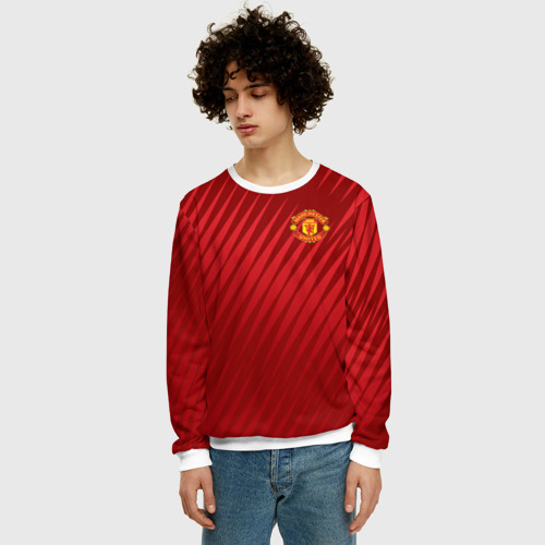Мужской свитшот 3D Manchester United Sportwear, цвет белый - фото 3