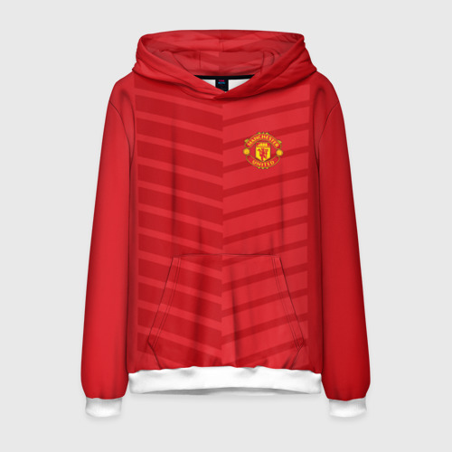 Мужская толстовка 3D Manchester United 2018 Reverse, цвет белый