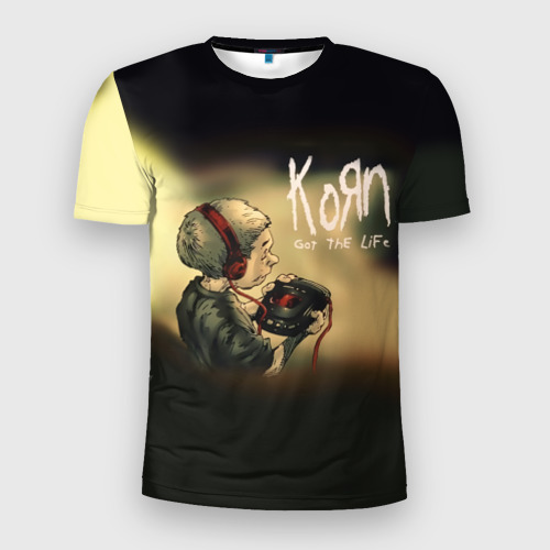 Мужская футболка 3D Slim Korn, got the life, цвет 3D печать