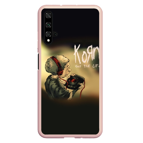 Чехол для Honor 20 Korn, got the life, цвет светло-розовый