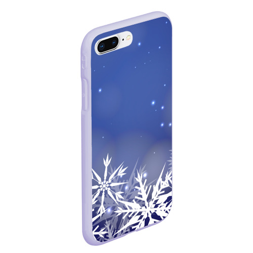 Чехол для iPhone 7Plus/8 Plus матовый Зима, цвет светло-сиреневый - фото 3