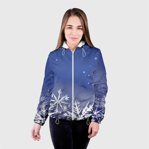 Женская куртка 3D Зима, цвет белый - фото 3