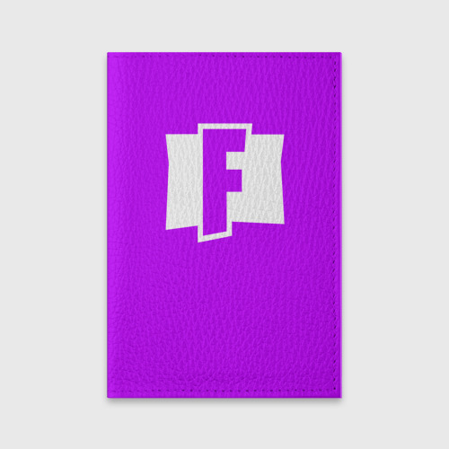 Обложка для паспорта матовая кожа F Fortnite, цвет черный