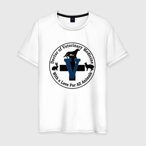 Мужская футболка хлопок Доктор ветеринарной медицины