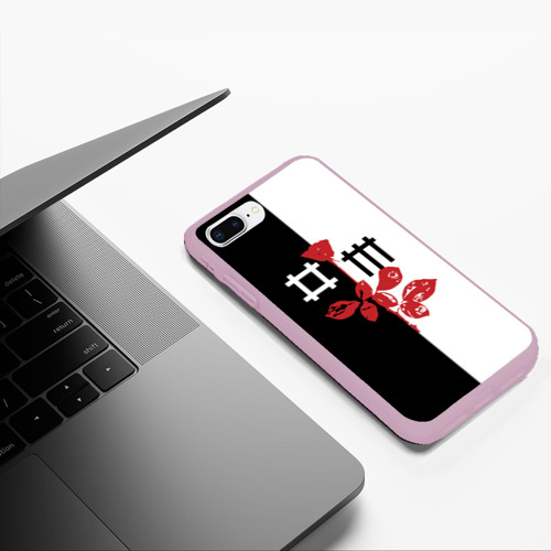 Чехол для iPhone 7Plus/8 Plus матовый Depeche Mode, цвет розовый - фото 5