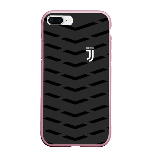 Чехол для iPhone 7Plus/8 Plus матовый Juventus Ювентус, цвет розовый