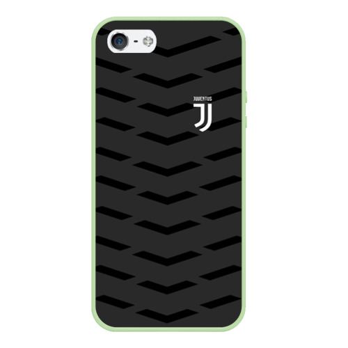 Чехол для iPhone 5/5S матовый Juventus Ювентус, цвет салатовый