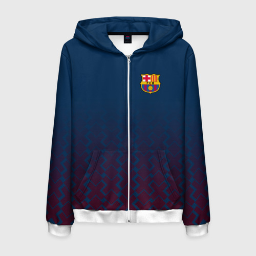 Мужская толстовка 3D на молнии FC Barca 2018 Creative uniform