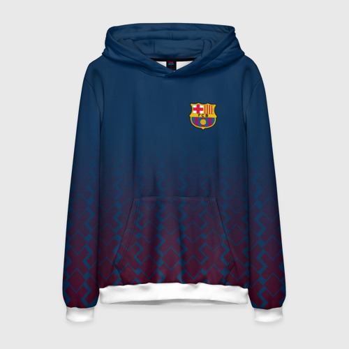 Мужская толстовка 3D FC Barca 2018 Creative uniform, цвет белый