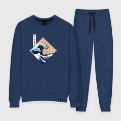 Женский костюм хлопок Большая волна в Канагаве