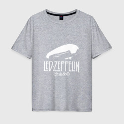 Мужская футболка хлопок Oversize Led Zeppelin дирижабль