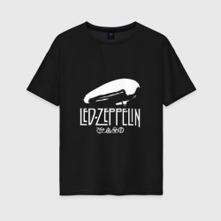 Женская футболка хлопок Oversize Led Zeppelin дирижабль