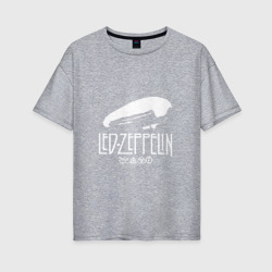 Женская футболка хлопок Oversize Led Zeppelin дирижабль