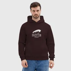 Мужская толстовка без начеса хлопок Led Zeppelin дирижабль - фото 2