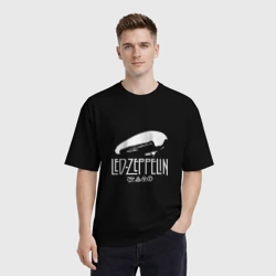 Мужская футболка хлопок Oversize Led Zeppelin дирижабль - фото 2