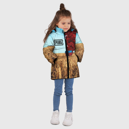 Зимняя куртка для девочек 3D PUBG 8, цвет черный - фото 5