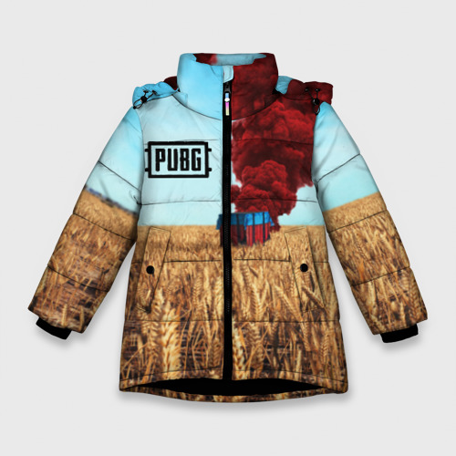 Зимняя куртка для девочек 3D PUBG 8, цвет черный