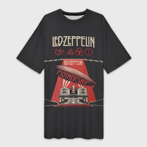 Платье-футболка 3D Led Zeppelin, цвет 3D печать