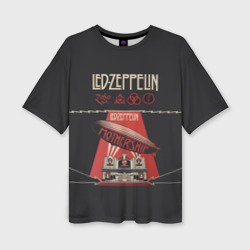 Женская футболка oversize 3D Led Zeppelin