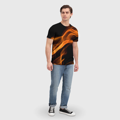 Мужская футболка 3D Огонь, цвет 3D печать - фото 5