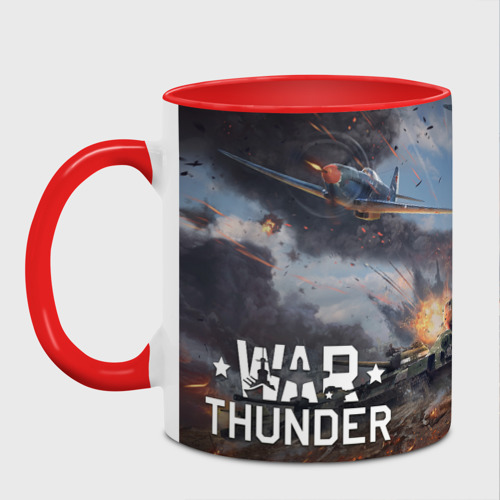 Кружка с полной запечаткой War Thunder 9, цвет белый + красный - фото 2