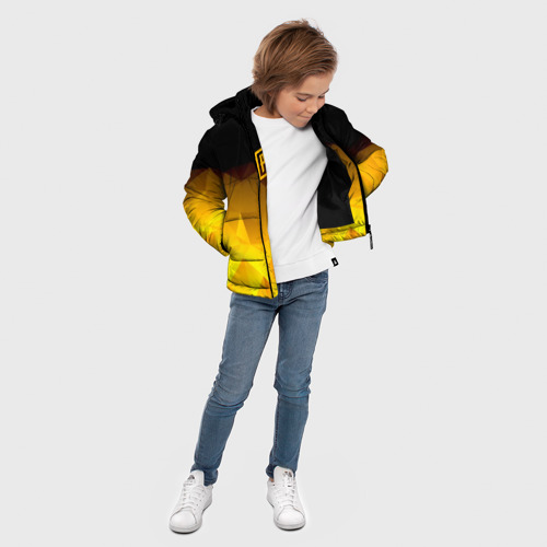 Зимняя куртка для мальчиков 3D PUBG abstract абстракция, цвет черный - фото 5