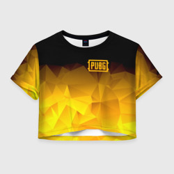 Женская футболка Crop-top 3D PUBG abstract абстракция