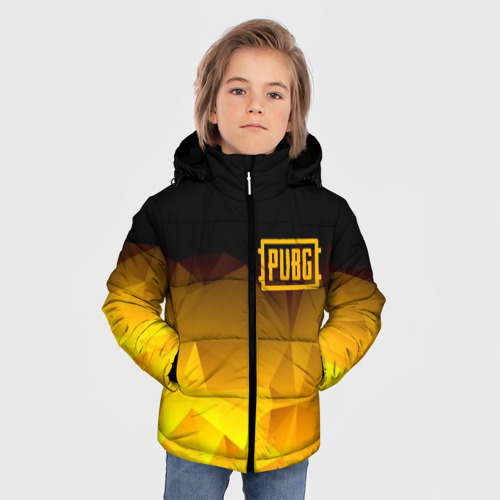 Зимняя куртка для мальчиков 3D PUBG abstract абстракция, цвет черный - фото 3