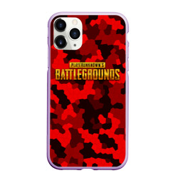Чехол для iPhone 11 Pro Max матовый PUBG Red Military