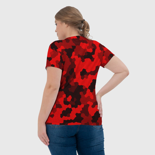 Женская футболка 3D PUBG Red Military, цвет 3D печать - фото 7